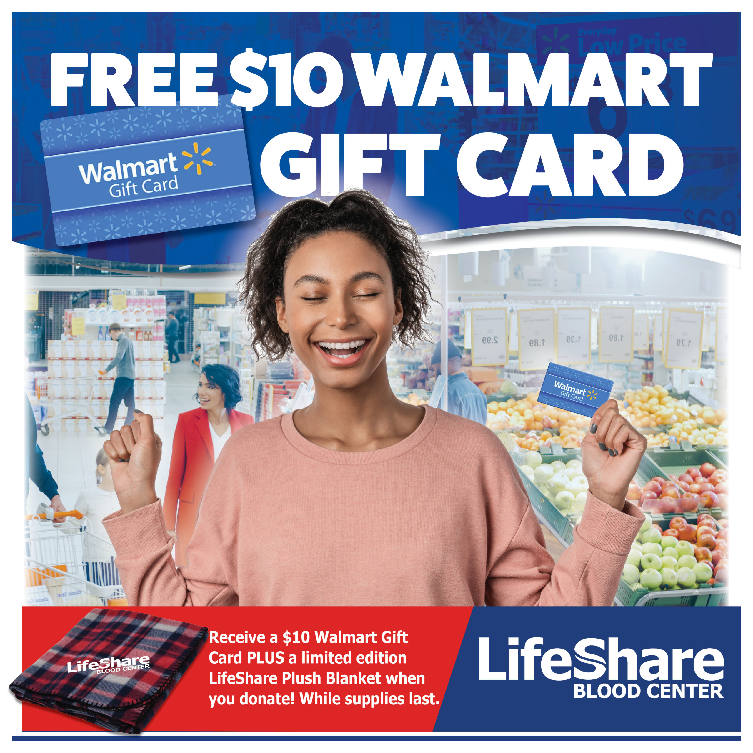 walmart gift card plus blanket social media